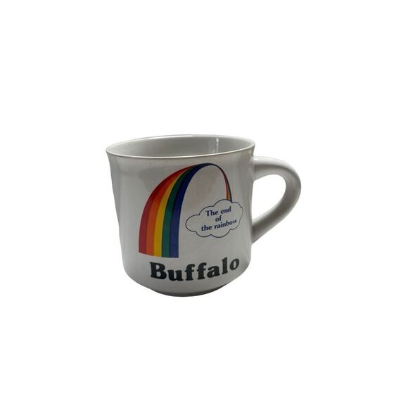 Vintage Buffalo Coffee Mug The End of the Rainbow Papel USA - Picture 1 of 4